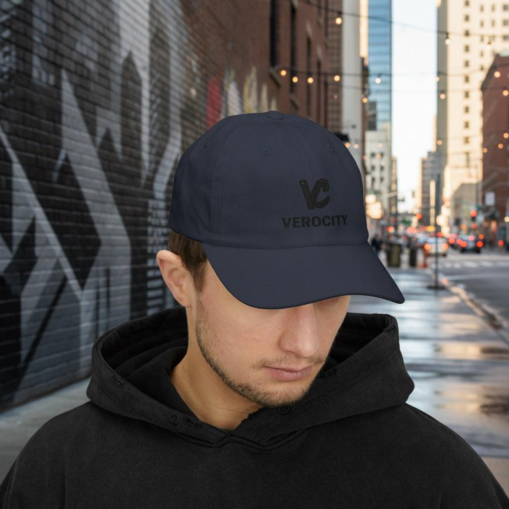 Classic white baseball hat - detail shot