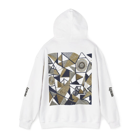 Symmetric World Design with Hidden Message Back embroidery 