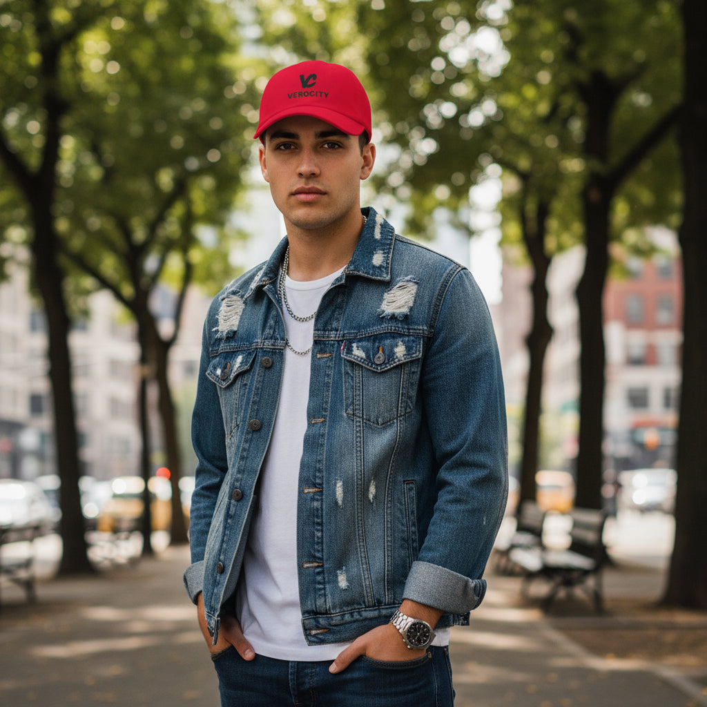 Cuffed beanie - side view"