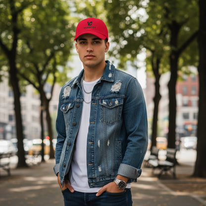 Cuffed beanie - side view"