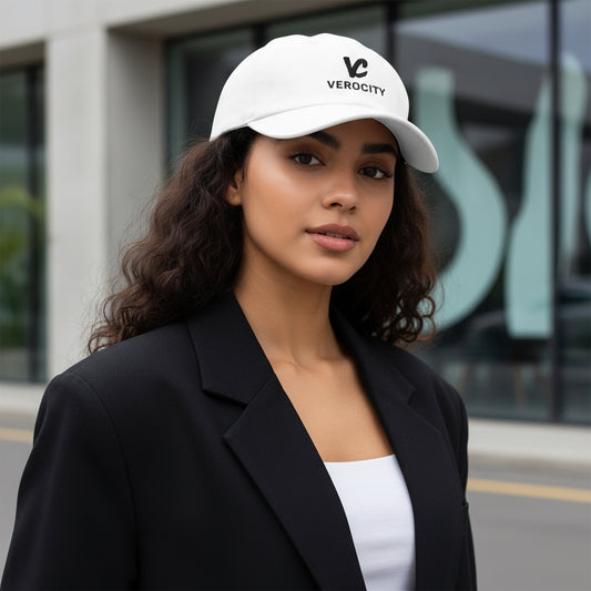 VC embroidered cuffed beanie - front view"