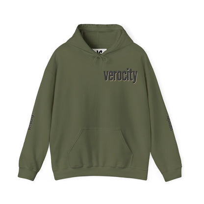 Symmetric World Design with Hidden Message- military Green front view 