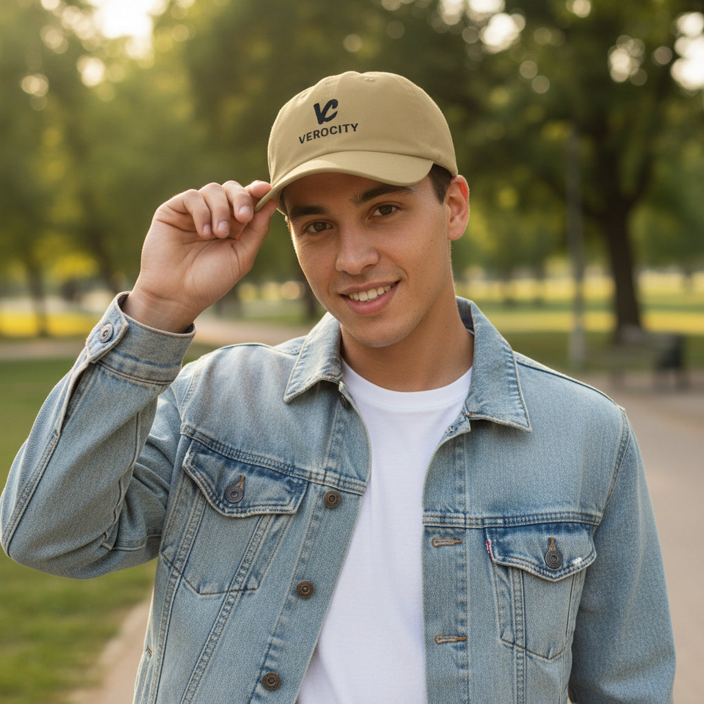 Verocity dad cap - white baseball hat