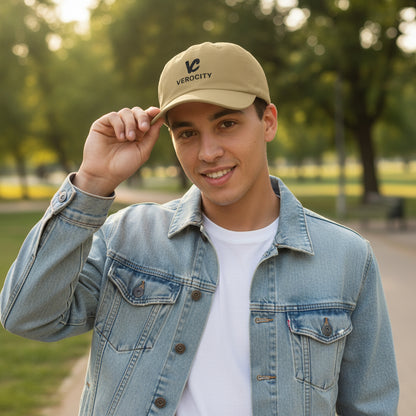 Verocity dad cap - white baseball hat