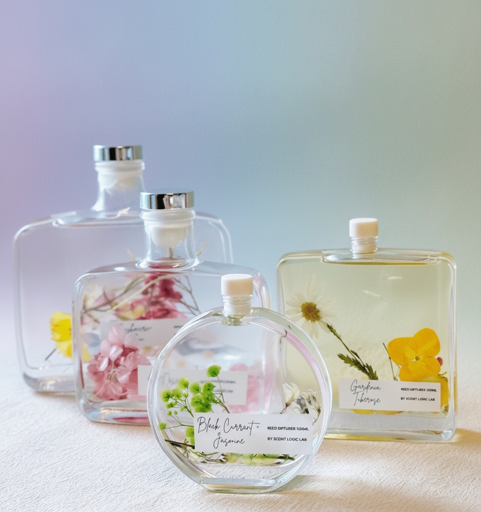 Handmade Botanical Reed Diffuser 12 OZ - Premium Aromatherapy Decor-2