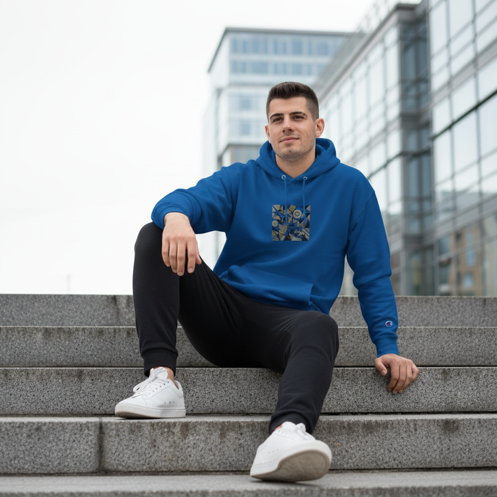 Verocity Logo Hoodie — Bold Retro Text Champion Hoodie